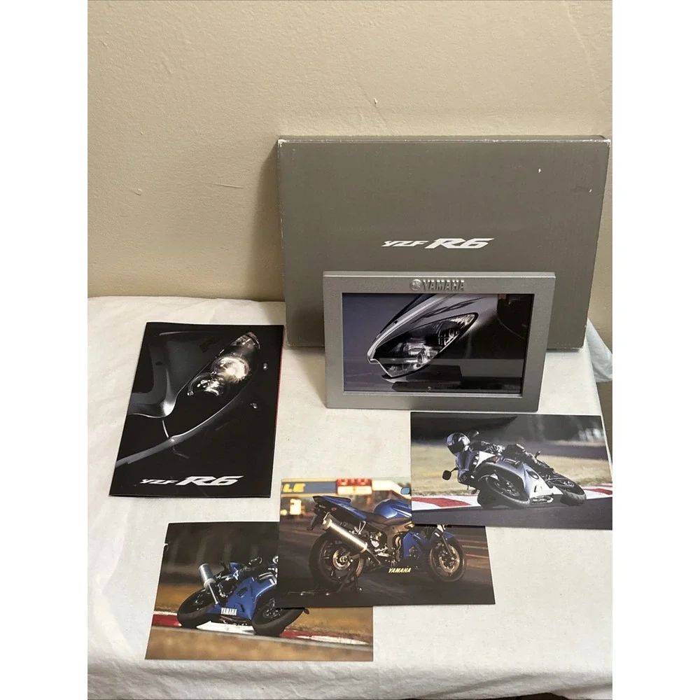Yamaha Diecast Aluminum Picture Frame YZF-R6 Motorcycle Photos Brochure Box